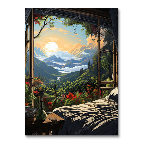 Bedroom Peaks IV People Paint by Numbers kit