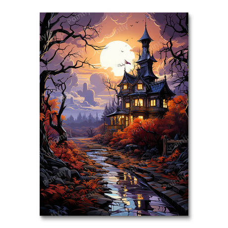 Eerie Moonlit House II (Diamond Painting) Diamond Painting kit