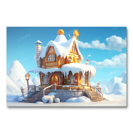 Cozy Christmas Cottage II People Paint by Numbers kit