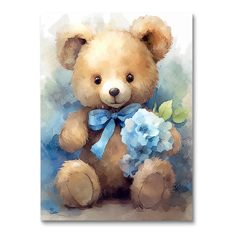 Floral Teddy Delight (Diamond Painting) Diamond Painting kit
