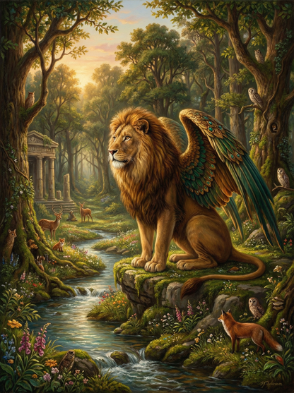 Winged Lion Sanctuary (Diamond Painting) Diamond Painting kit