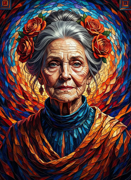 Fire Flower Elder (100 Color Diamond Painting) Diamond Painting kit