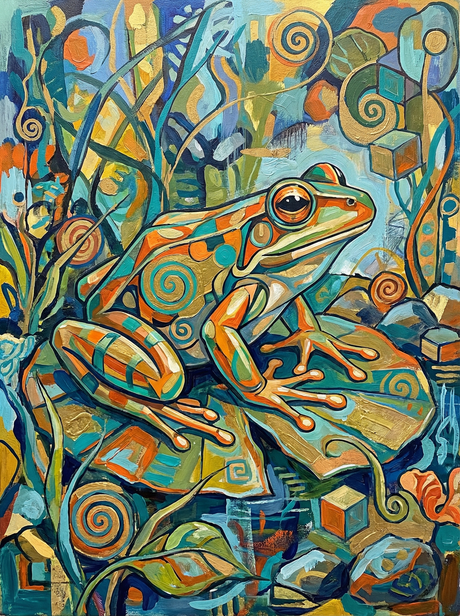 Emerald Forest Frog (100 Color Diamond Painting) Diamond Painting kit