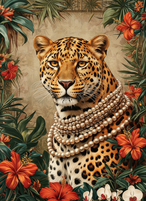 Jungle Majesty Leopard (Board Canvas)