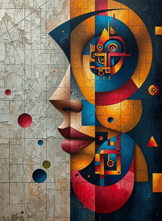 Geometric Muse (Board Canvas)