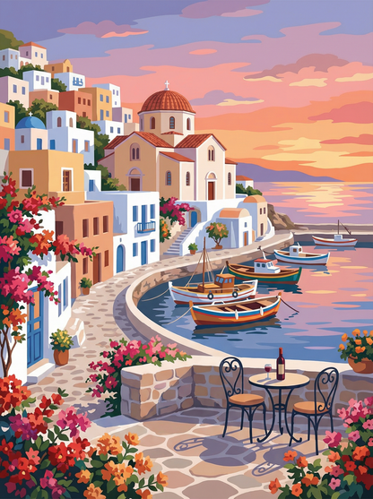 Greece Sunset Harbor