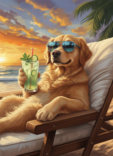 Golden Hour Retreat (Diamond Painting) Diamond Painting kit