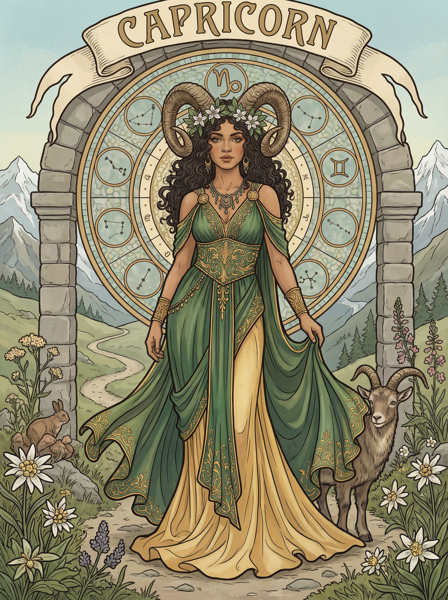 Capricorn Mountain Empress (Diamond Painting) Diamond Painting kit