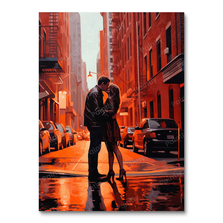 A Street Side Kiss (Diamond Painting) Diamond Painting kit