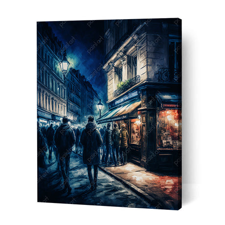 City Light Walk III People Paint by Numbers kit