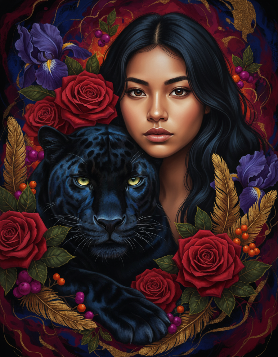 Panther’s Grace (100 Color Diamond Painting) Diamond Painting kit