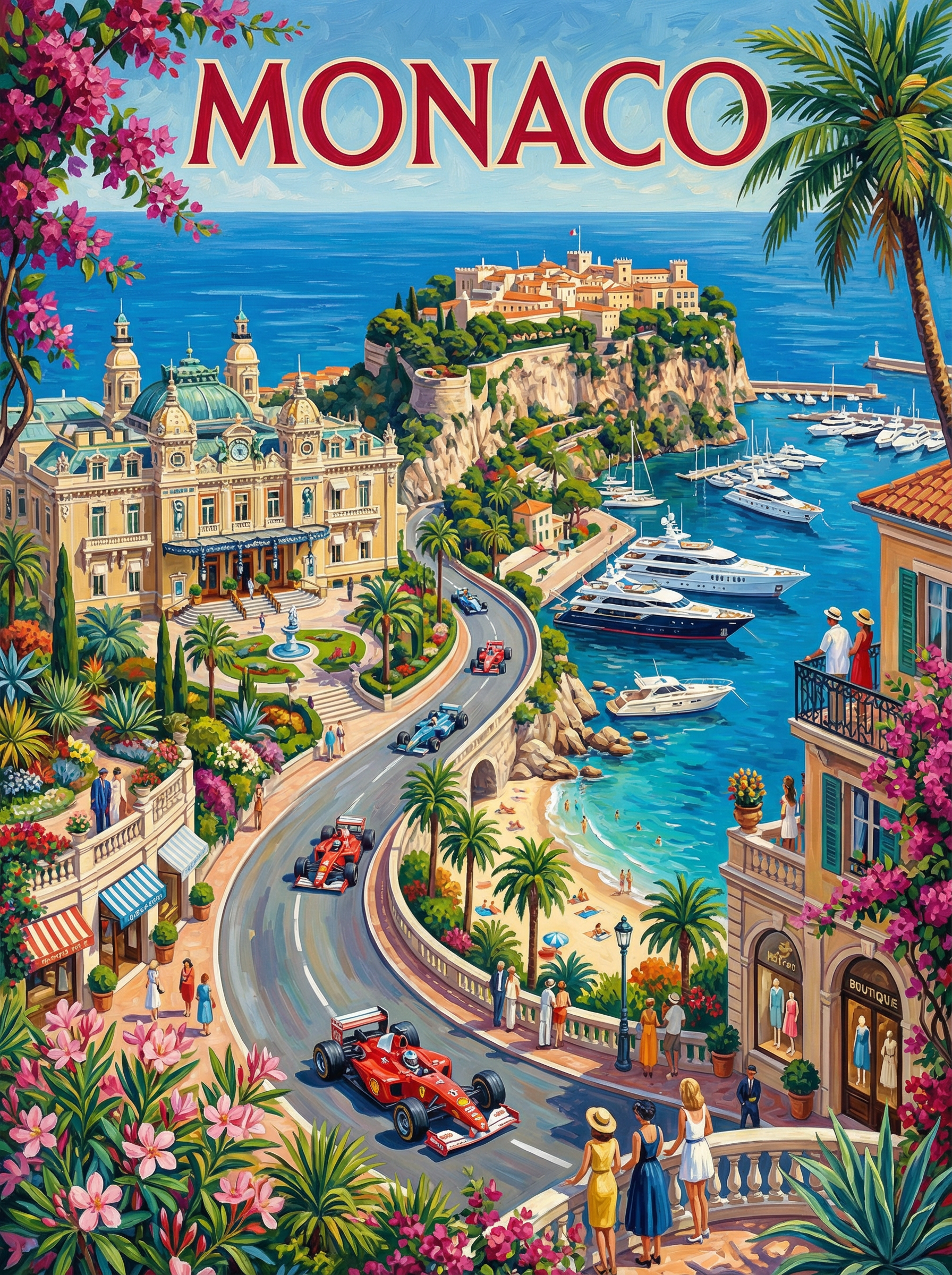 Monaco Coastal Grand Prix (100 Color Diamond Painting)