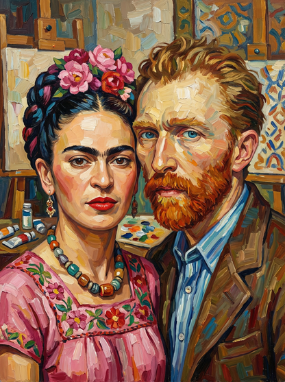 Frida & Vincent Muse (100 Color Diamond Painting)