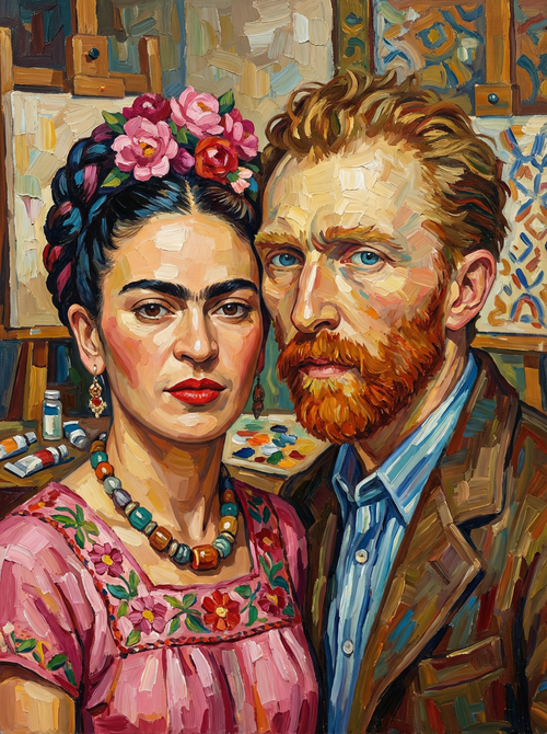Frida & Vincent Muse (100 Color Diamond Painting)