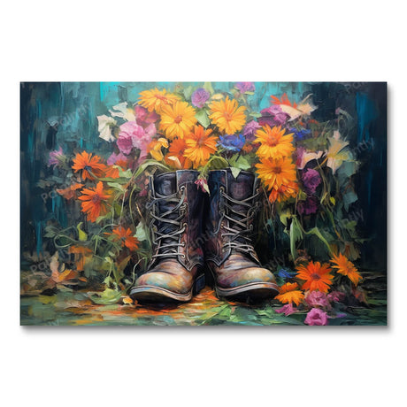 Boots with Flowers (Diamond Painting) Diamond Painting kit