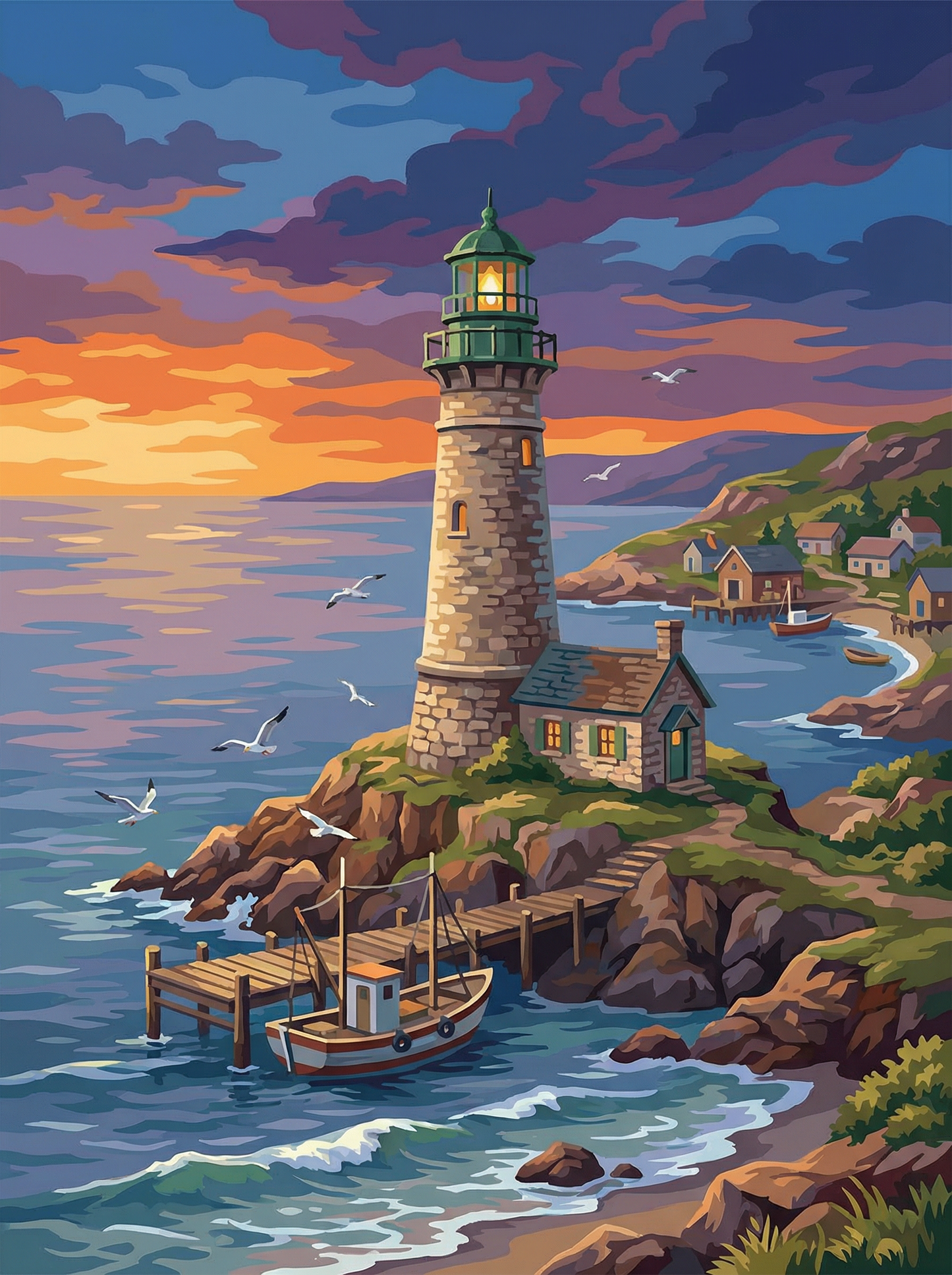 Harborlight Evening Calm (Diamond Painting) Diamond Painting kit