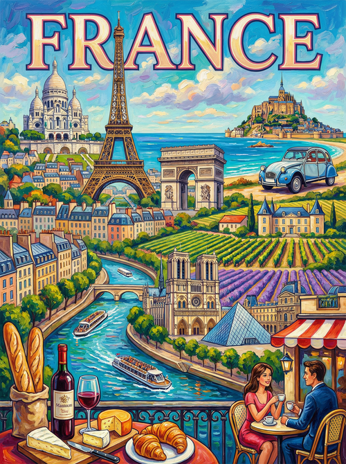 France Timeless Romance (100 Color Diamond Painting) Diamond Painting kit