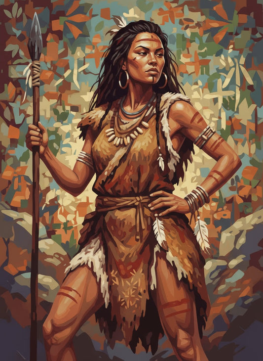 Warrior of the Wild (Board Canvas)