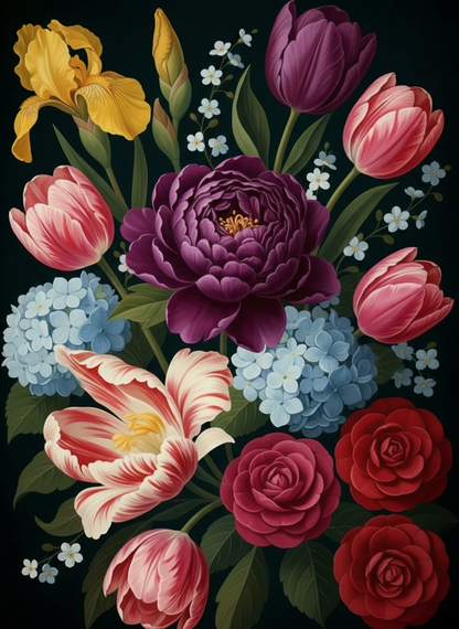 Midnight Botanica (100 Color Diamond Painting) Diamond Painting kit