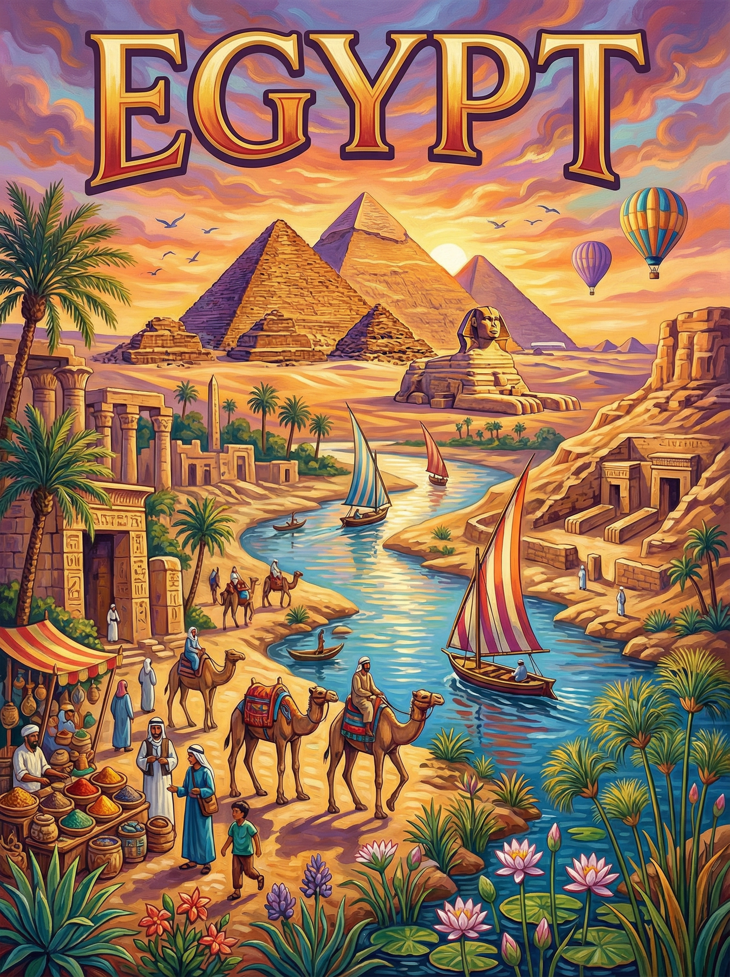 Egypt Nile Legends (100 Color Diamond Painting) Diamond Painting kit