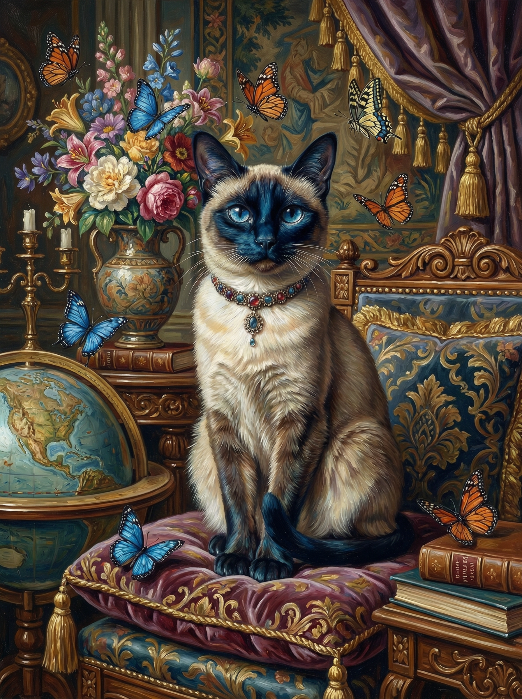 Regal Velvet Siamese (Diamond Painting) Diamond Painting kit