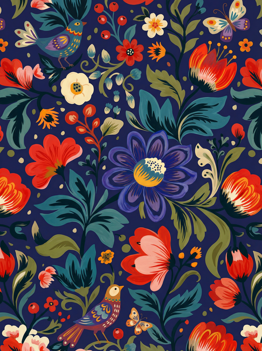 Midnight Folk Garden (80 Colors)