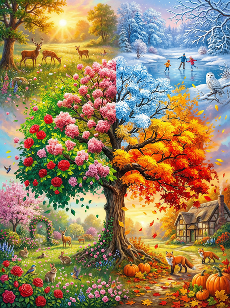 Four Seasons of Life (100 Color Diamond Painting) Diamond Painting kit