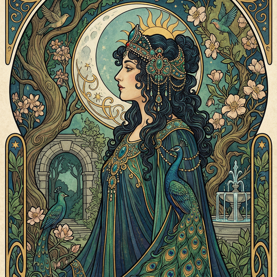 Moonlit Peacock Empress (Diamond Painting)