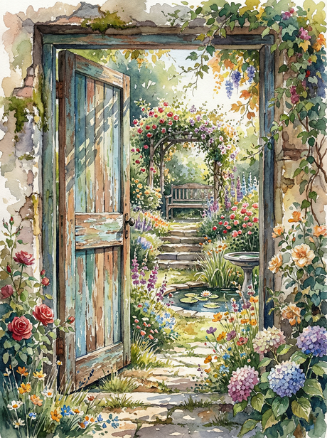 Secret Garden Doorway (Diamond Painting) Diamond Painting kit