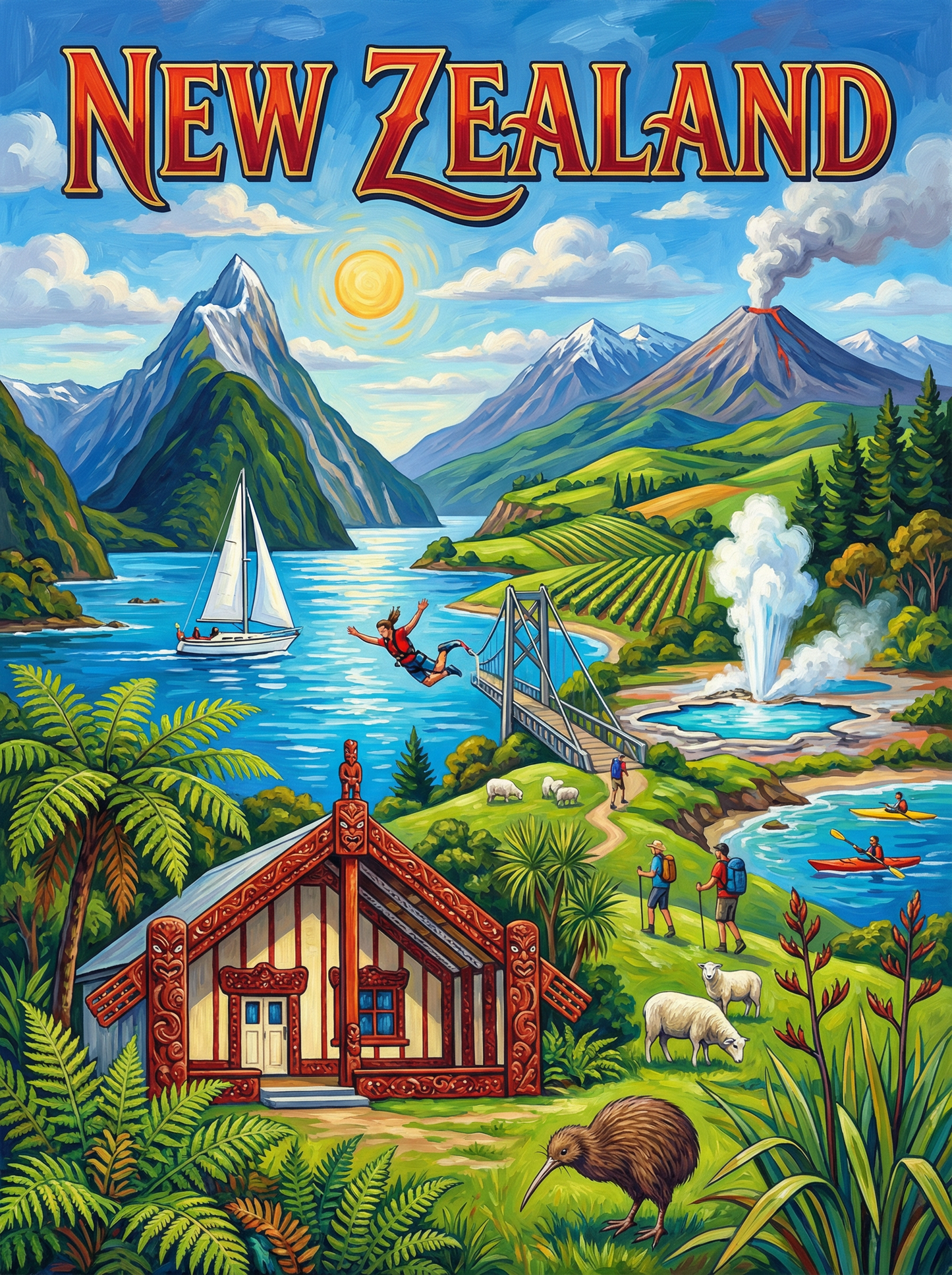 New Zealand Wonderscape (Diamond Painting) Diamond Painting kit