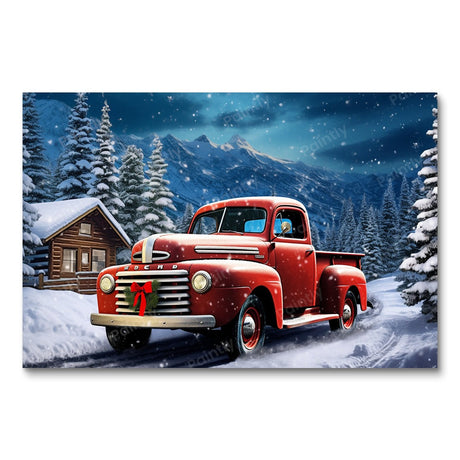 Truckin' in paint by numbers Winter People Paint by Numbers kit