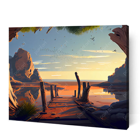 Godrays Boardwalk I (Diamond Painting) Diamond Painting kit
