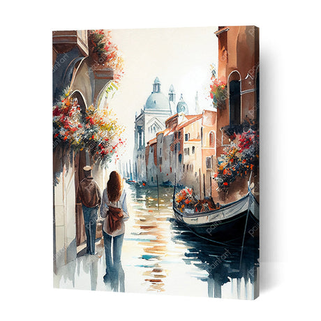 Another Day at Venice Canal People Paint by Numbers kit