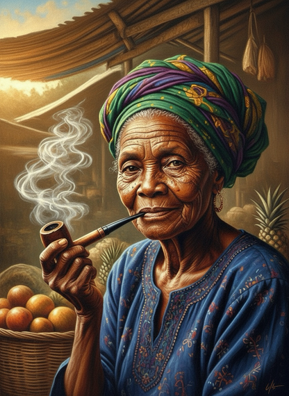 Green Turban Smoke (100 Color Diamond Painting) Diamond Painting kit