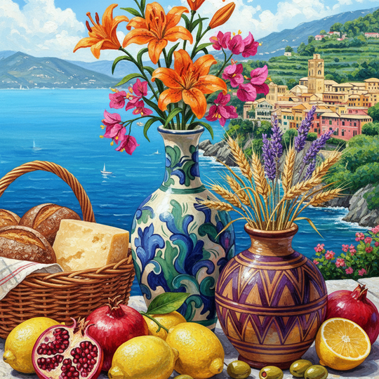 Riviera Lilies and Fruit (80 Colors)