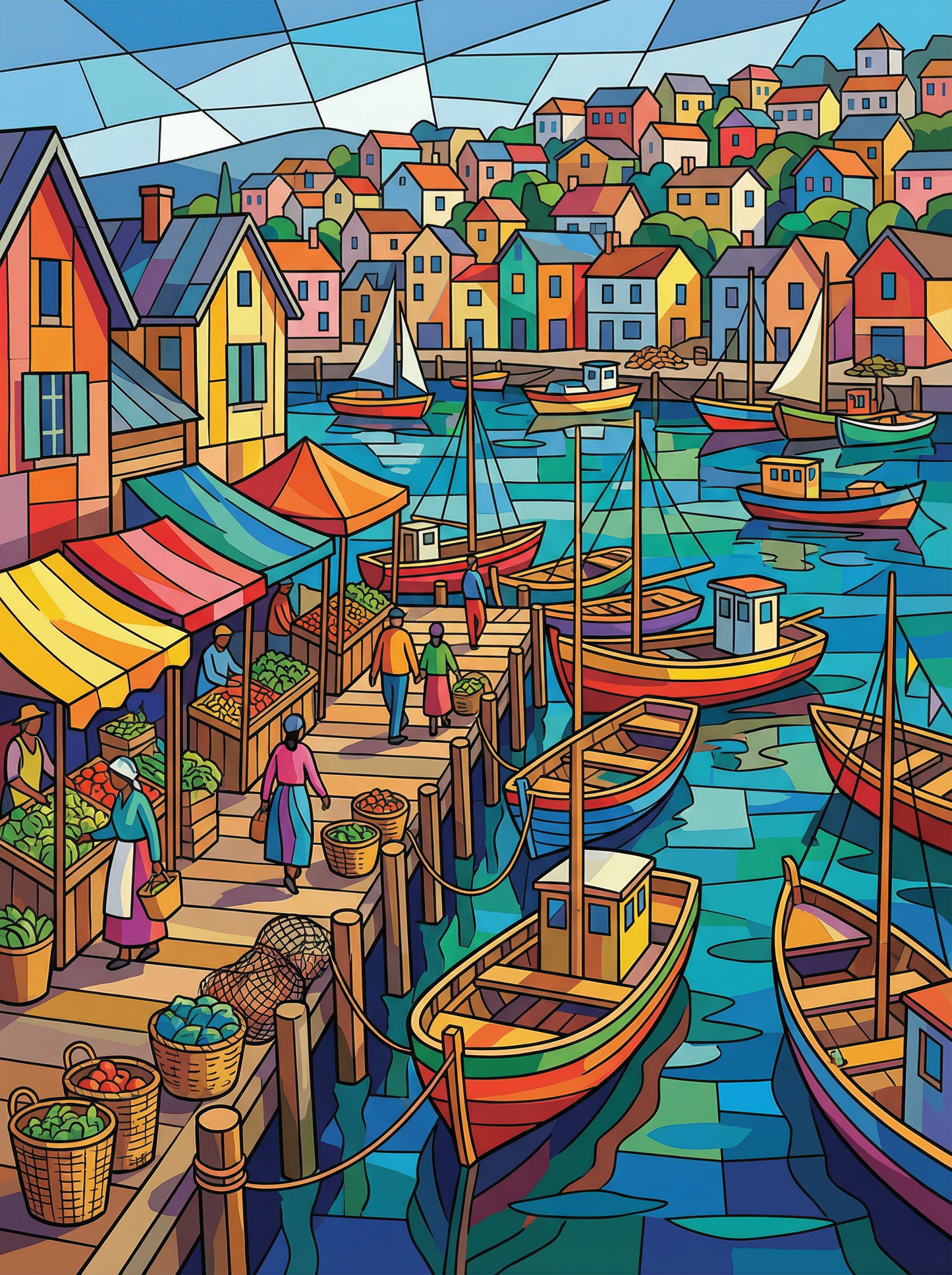 Harbor Market Mosaic (Diamond Painting) Diamond Painting kit