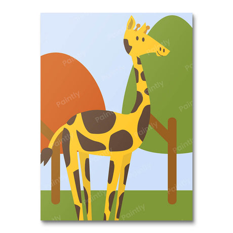 Giraffe on a Stroll Paint by Numbers kit