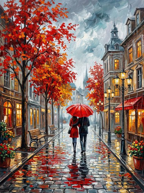 Autumn Rain Romance (Diamond Painting) Diamond Painting kit