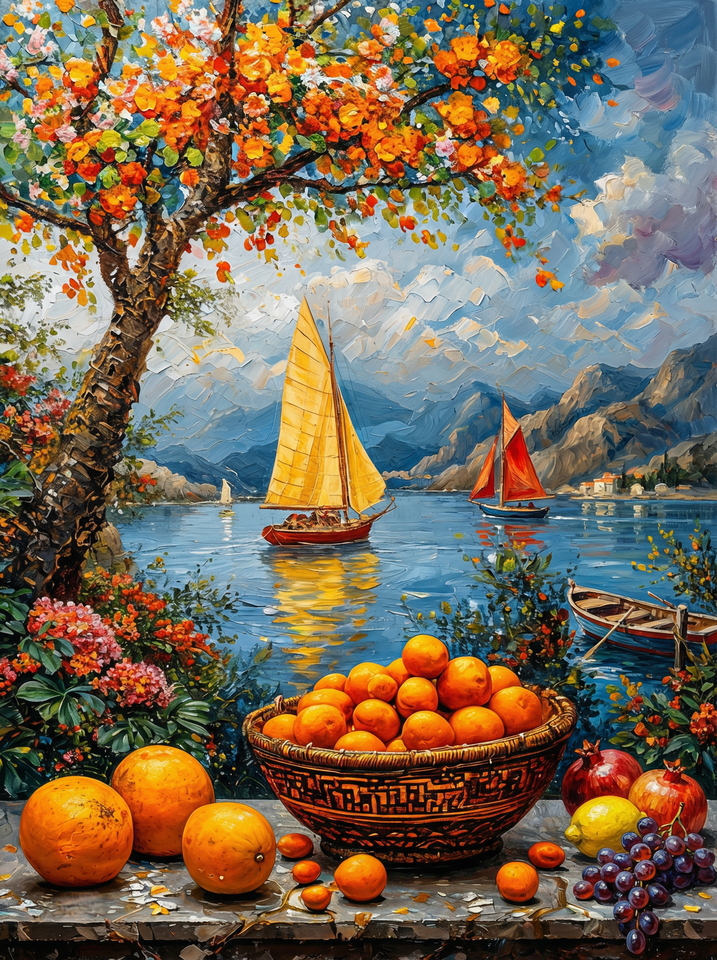 Citrus Shores by the Lake (100 Color Diamond Painting) Diamond Painting kit