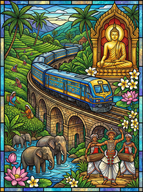 Sri Lankan Heritage Journey (Diamond Painting) Diamond Painting kit