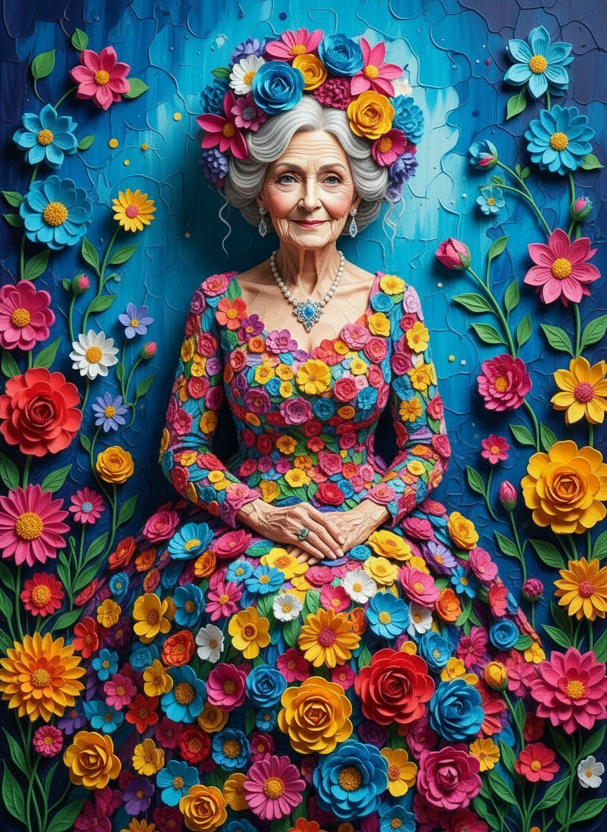 Floral Matriarch (Board Canvas)