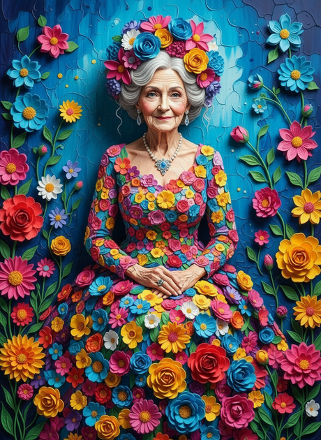 Floral Matriarch (Board Canvas) Paint by Numbers kit