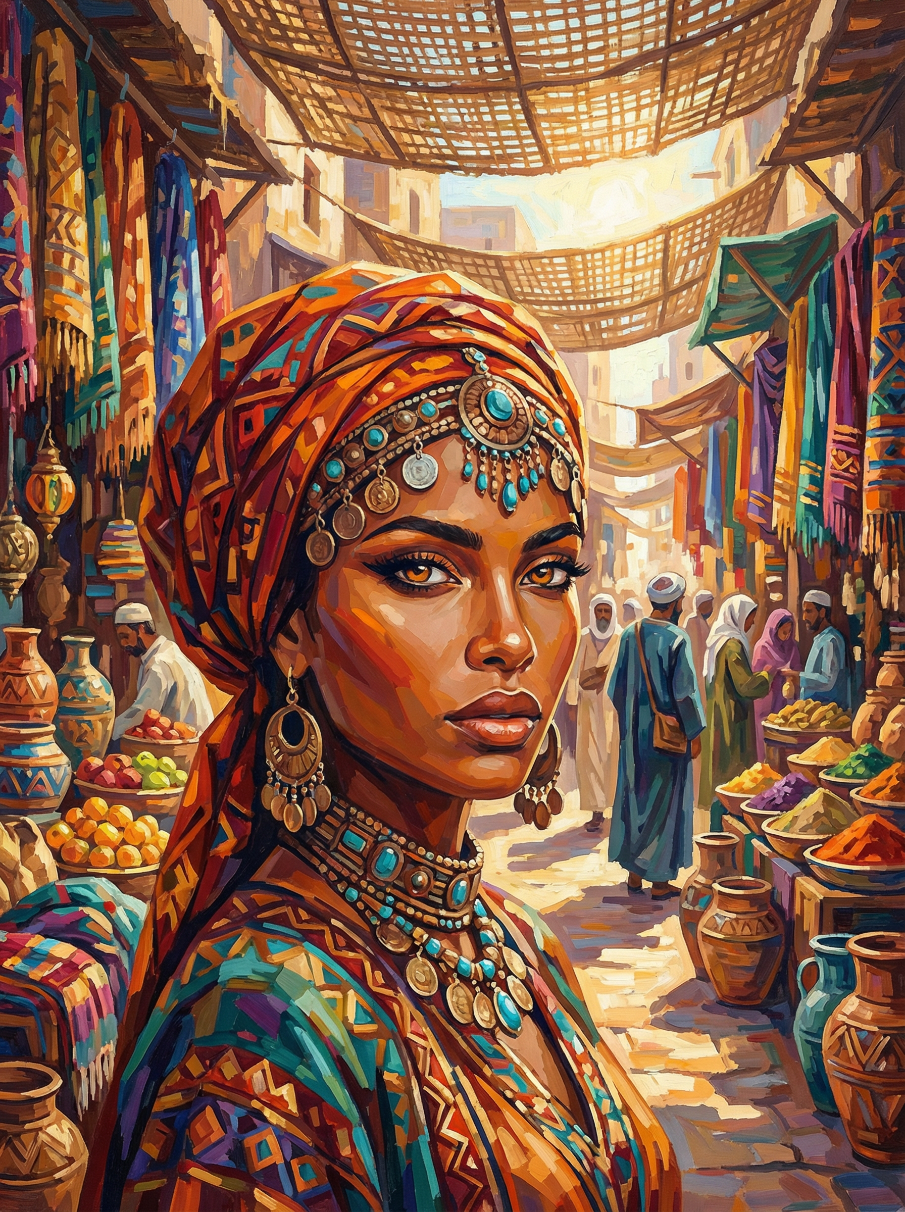 Golden Bazaar Muse (100 Color Diamond Painting) Diamond Painting kit