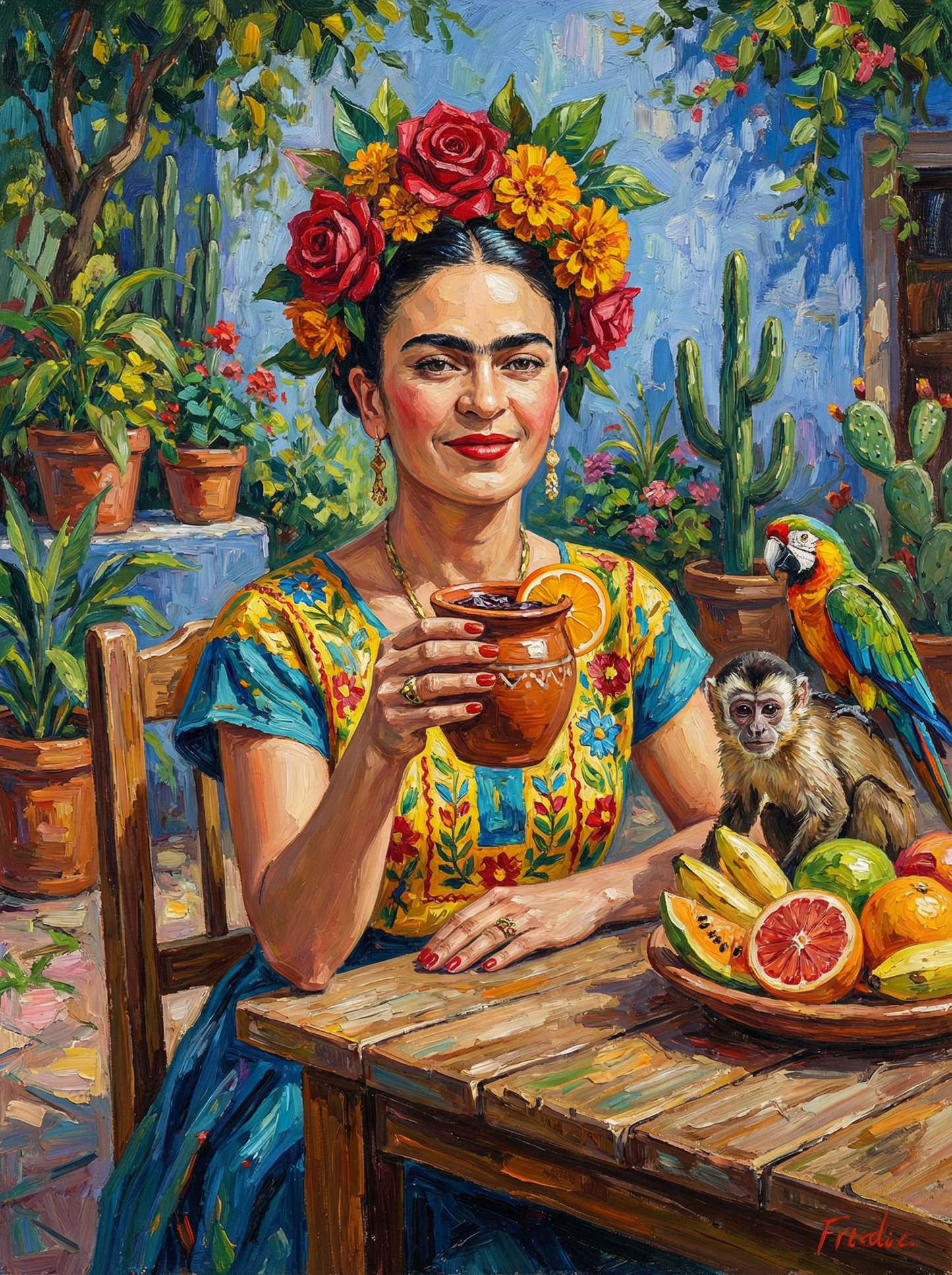 Frida’s Garden Café (100 Color Diamond Painting) Diamond Painting kit