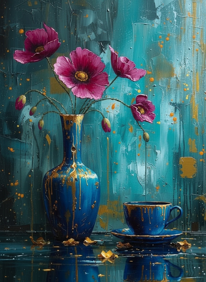 Midnight Blooms (Board Canvas)