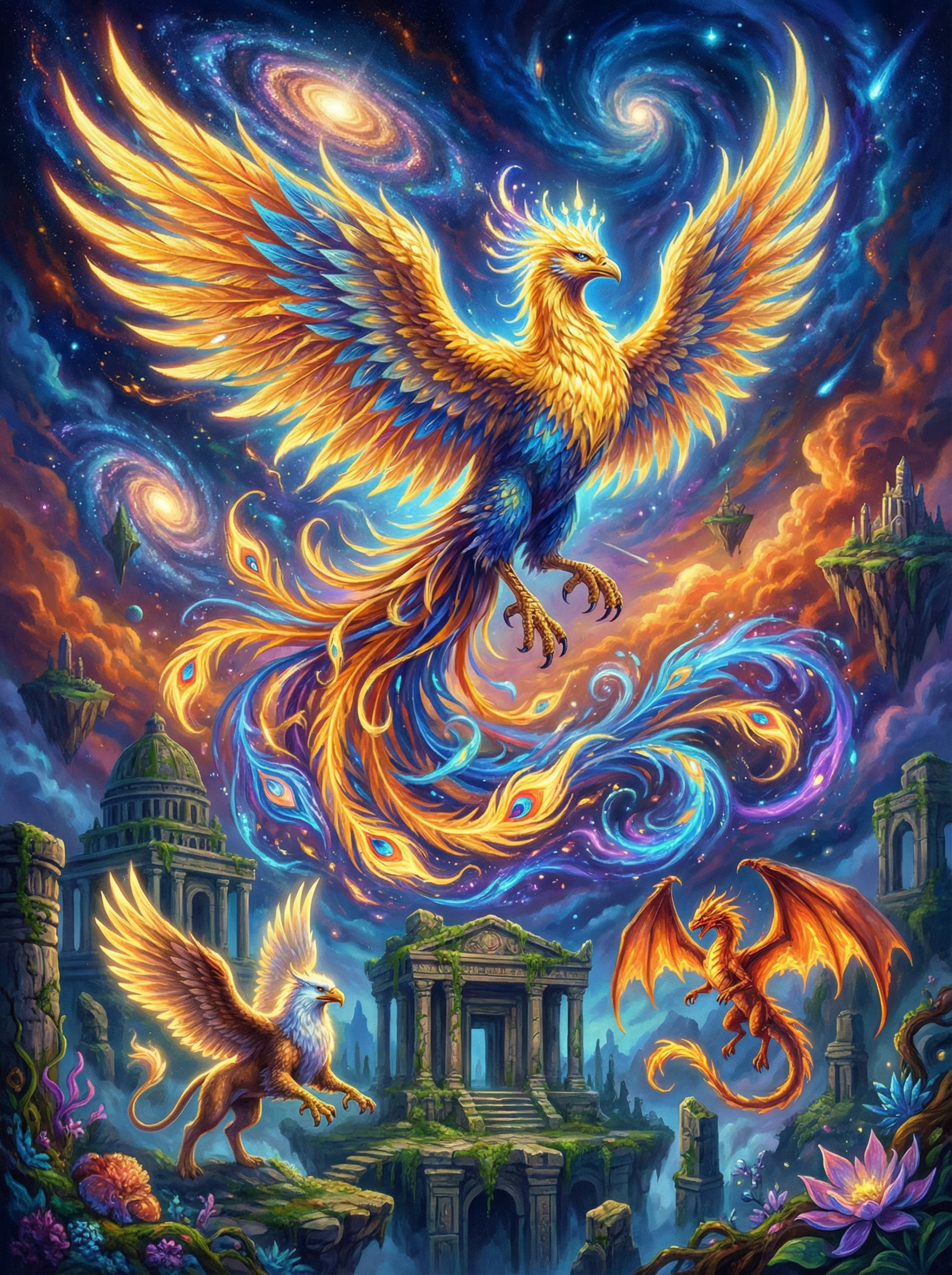 Celestial Phoenix Ascension (Diamond Painting)