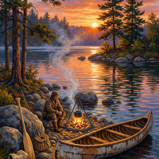 Campfire by the Lake