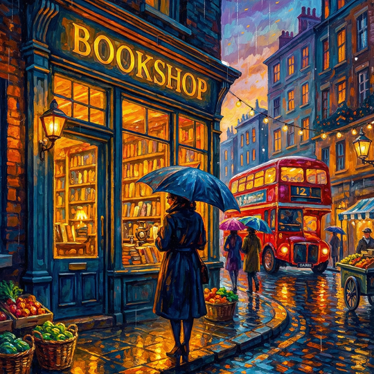 Rainy London Bookshop (120 Colors)