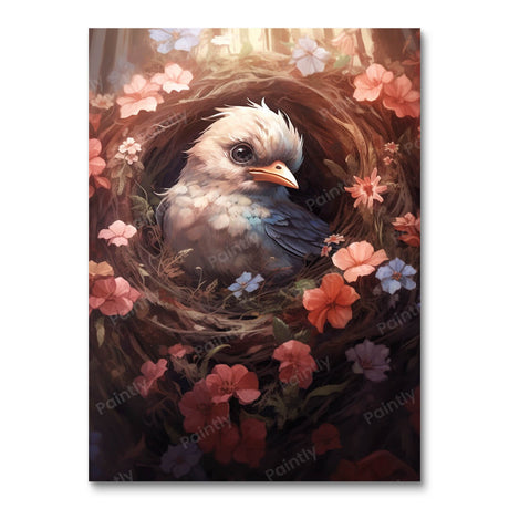 Floral Haven Birds Paint by Numbers kit