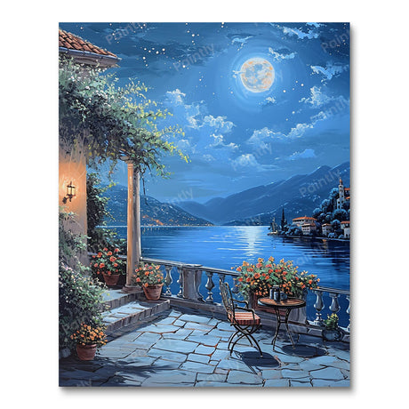 Moonlit Patio by the Seaside II (Diamond Painting) Diamond Painting kit